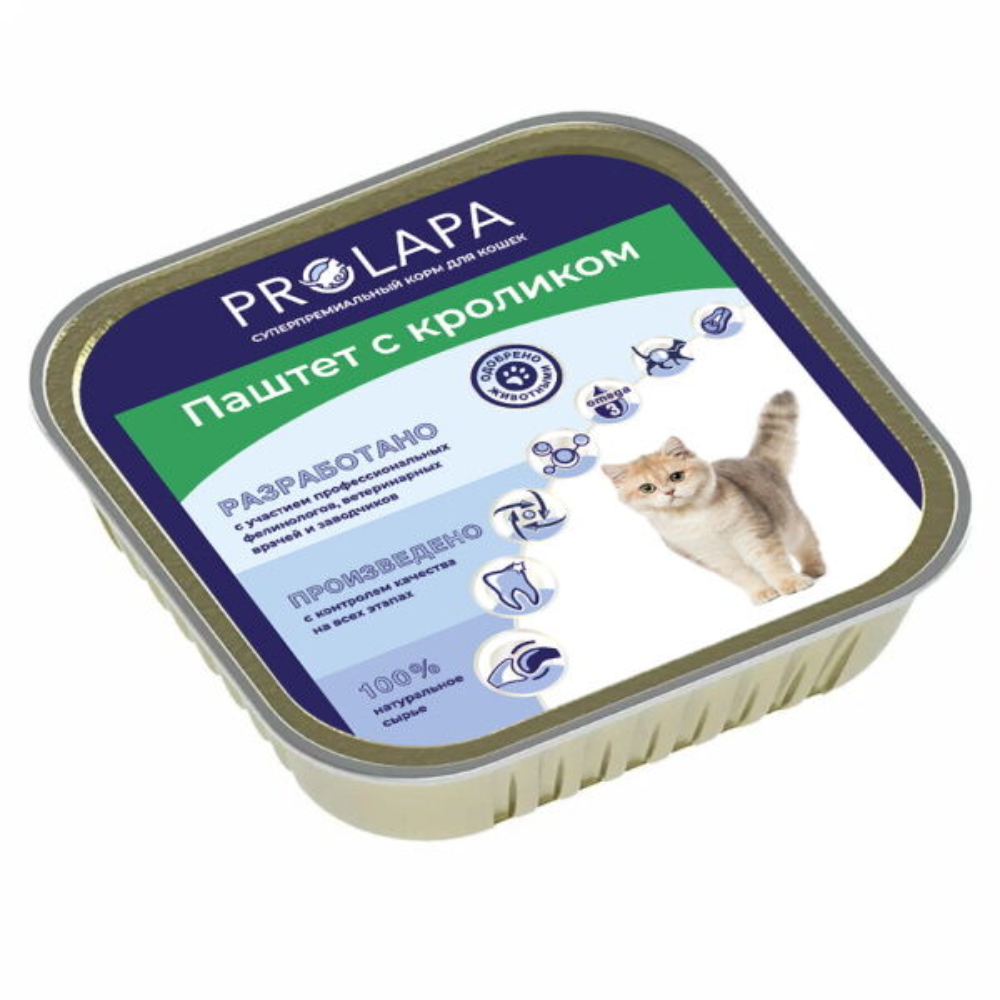 ProLapa консервы для кошек паштет с кроликом, 100 г<