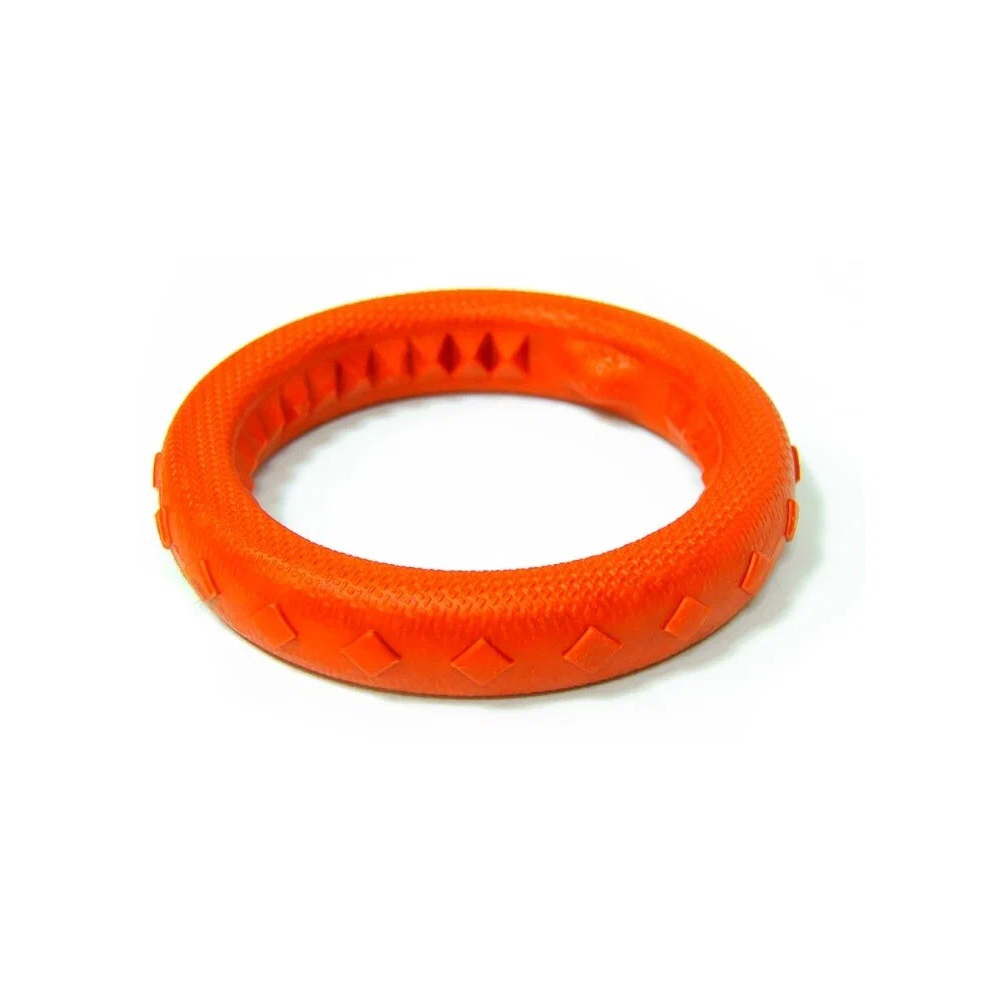 Зооник Игрушка для собак "Кольцо плавающее", оранжевое, 17 см<