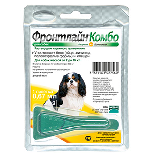 Фронтлайн Комбо S капли инсектоакарицидные для собак 2-10 кг