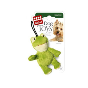 GiGwi игрушка для собак "Лягушка" с пищалкой, 10 см
