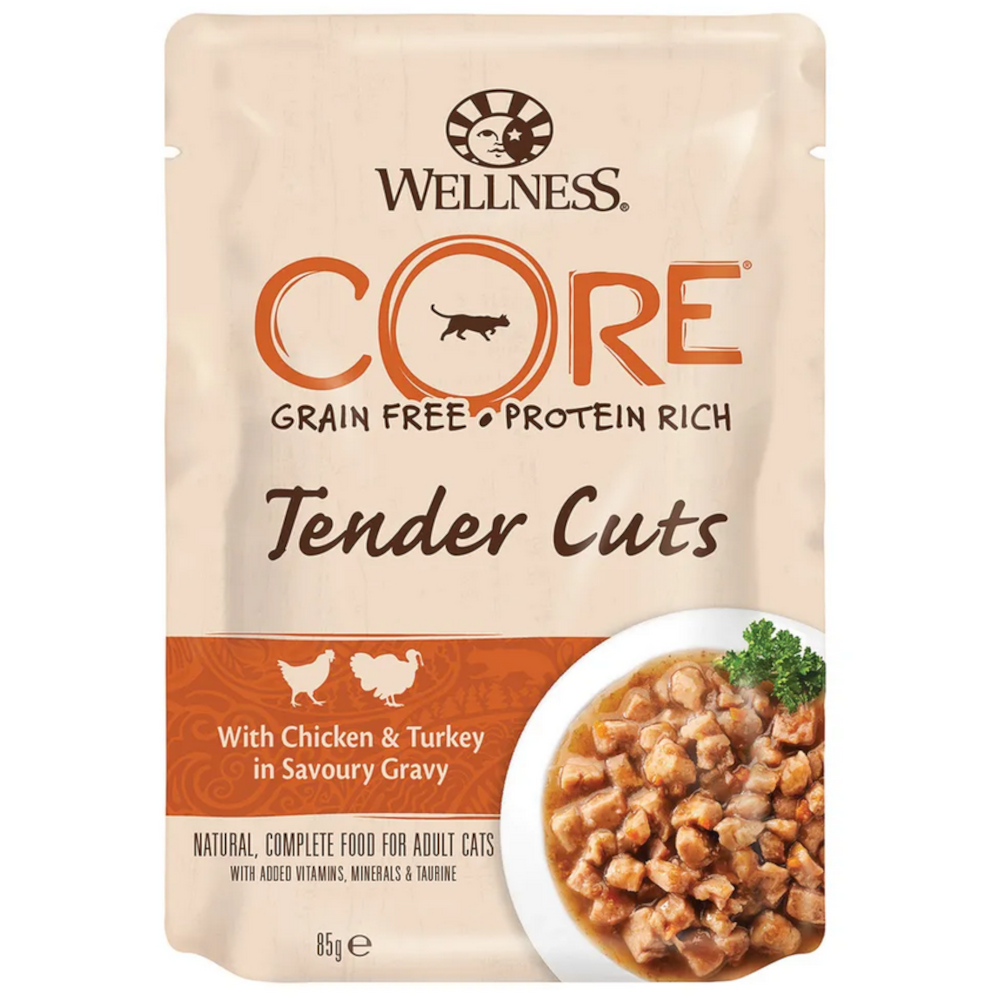 Wellness Core консервы для кошек, курица с индейкой в соусе, 85 г<