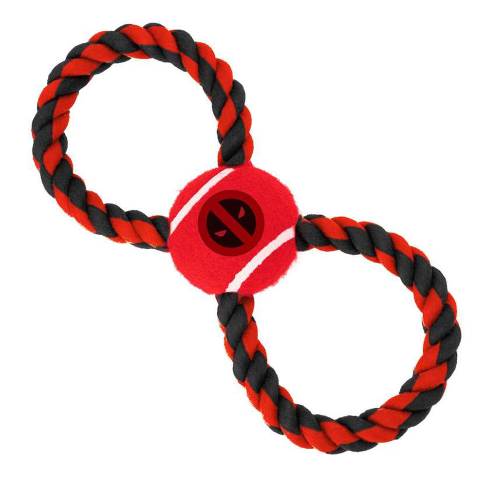 Buckle-Down игрушка для собак мячик на веревке, Дэдпул, красный<
