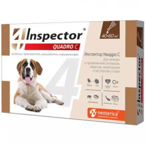 Inspector Quadro комбинированное антипаразитарное средство, капли для собак 40-60 кг