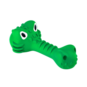 Mr.Kranch Игрушка для собак "Крокодил" с пищалкой и ароматом курицы, 18 см