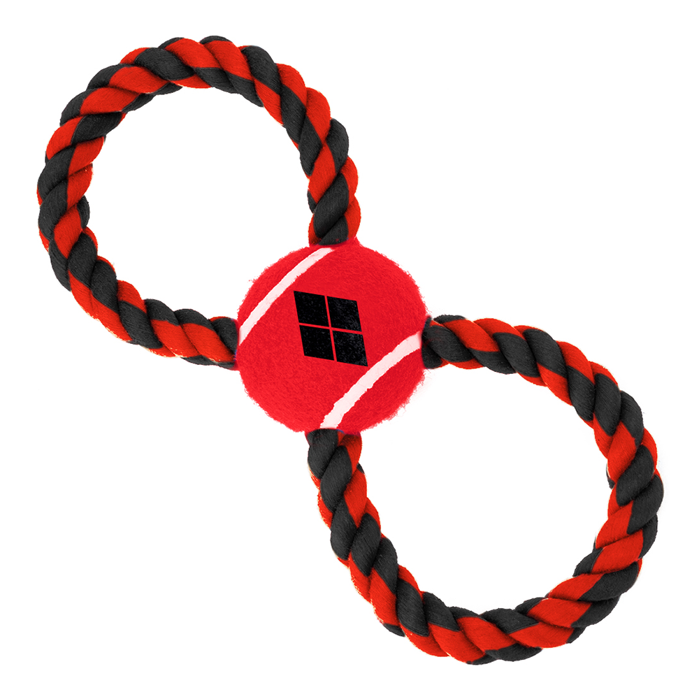 Buckle-Down игрушка для собак мячик на веревке, Харли Квинн, красный<