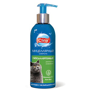 Cliny "Гипоаллергенный", шампунь для кошек, 200 мл