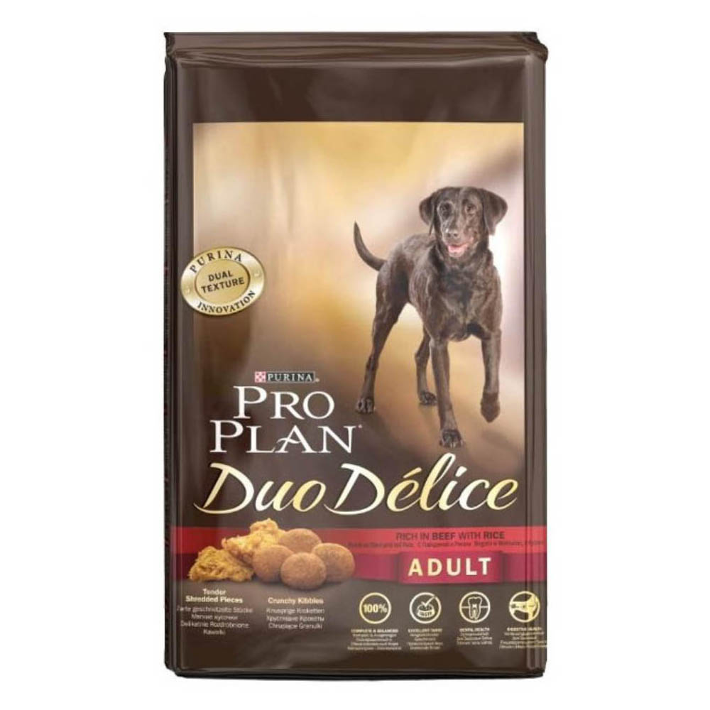 Pro Plan сухой корм для собак всех пород, говядина с рисом , Duo Delice, 2,5 кг<