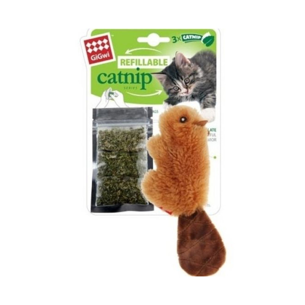 GiGwi игрушка для кошек "Бобренок" с кошачьей мятой<