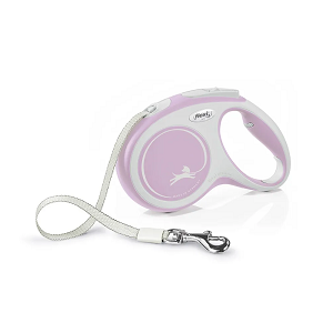 Flexi New Comfort Tape розовый ременной поводок-рулетка M 5 м до 25 кг