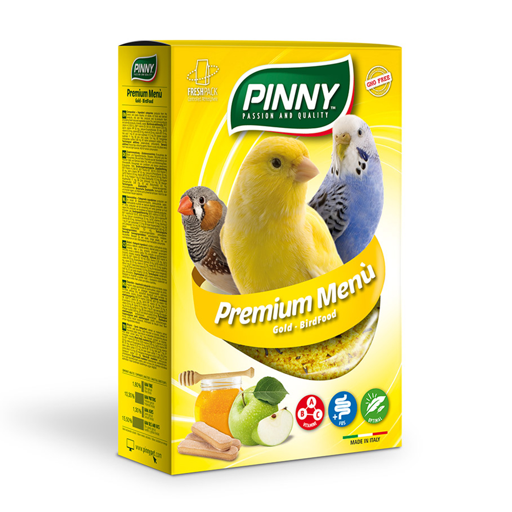 PINNY PM Мягкий витаминный корм для птиц с медом и яблоками, 350 г<