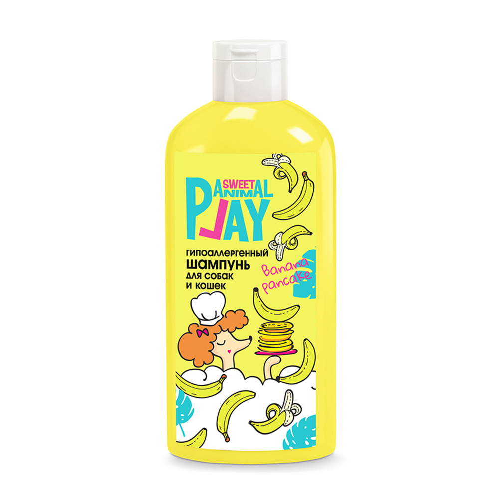 Animal Play Sweet Шампунь гипоаллергенный для собак и кошек "Банановый панкейк", 300 мл<