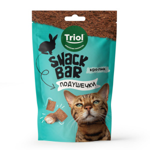 Triol Лакомство для кошек Snack Bar мини-подушечки, кролик, 30 г
