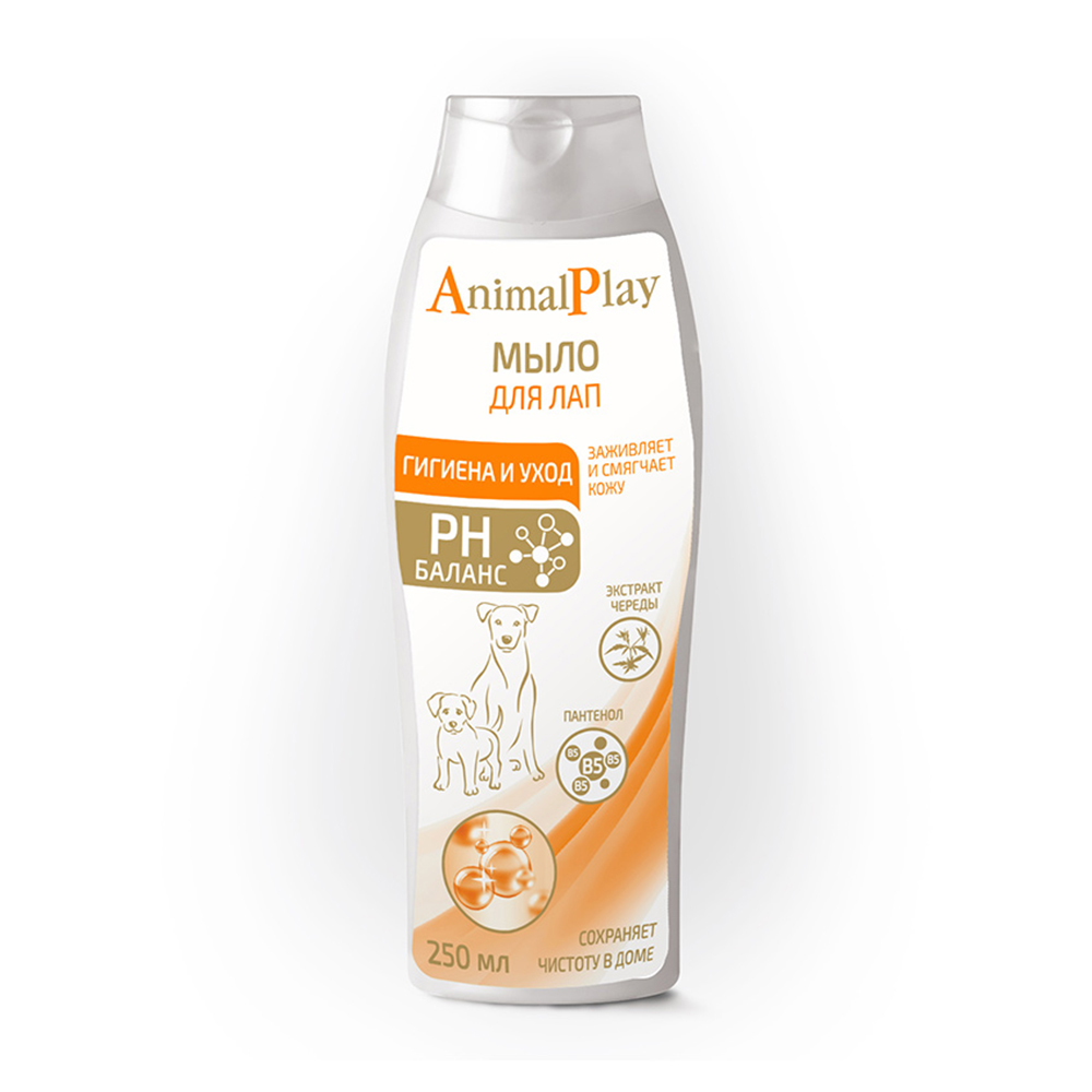 Animal Play Жидкое мыло для лап с D-пантенолом и экстрактом череды, 250 мл<