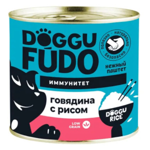 DOGGUFUDO консервированный корм для собак Иммунитет, паштет из говядины с клюквой, 240 г