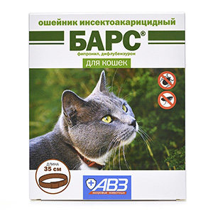Барс ошейник инсектоакарицидный для кошек, 35 см
