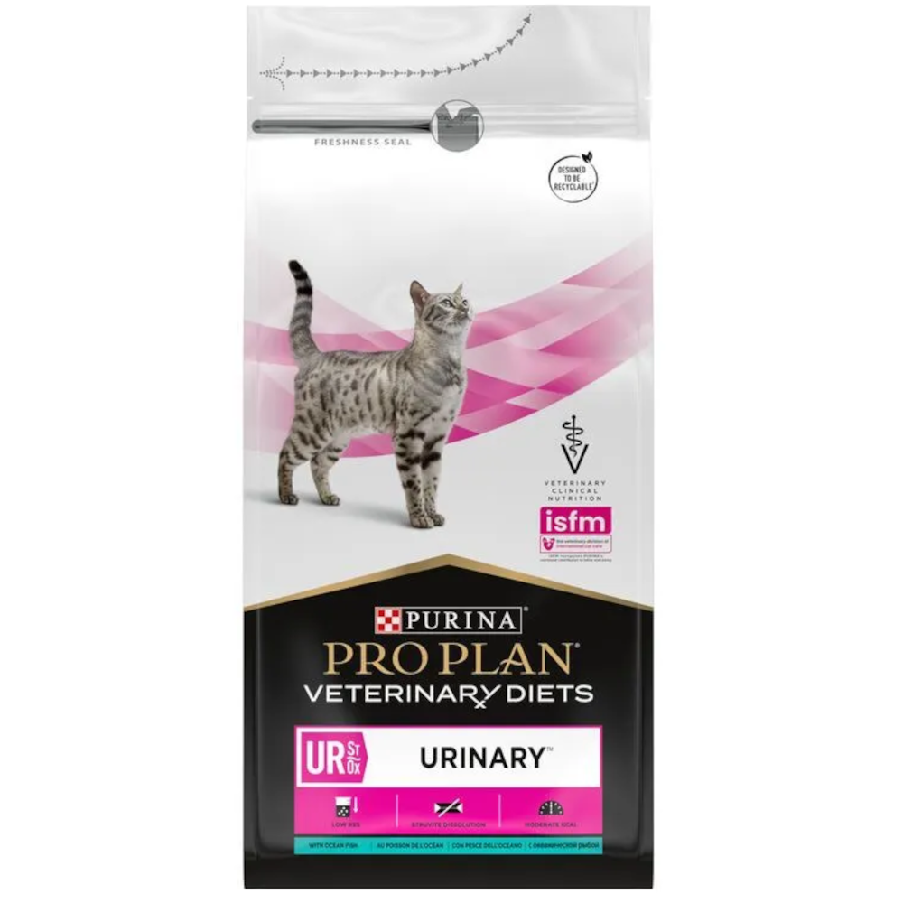 Pro Plan ветеринарная диета для кошек при заболевании мочевыводящих путей, рыба, Urinary, 1,5 кг<