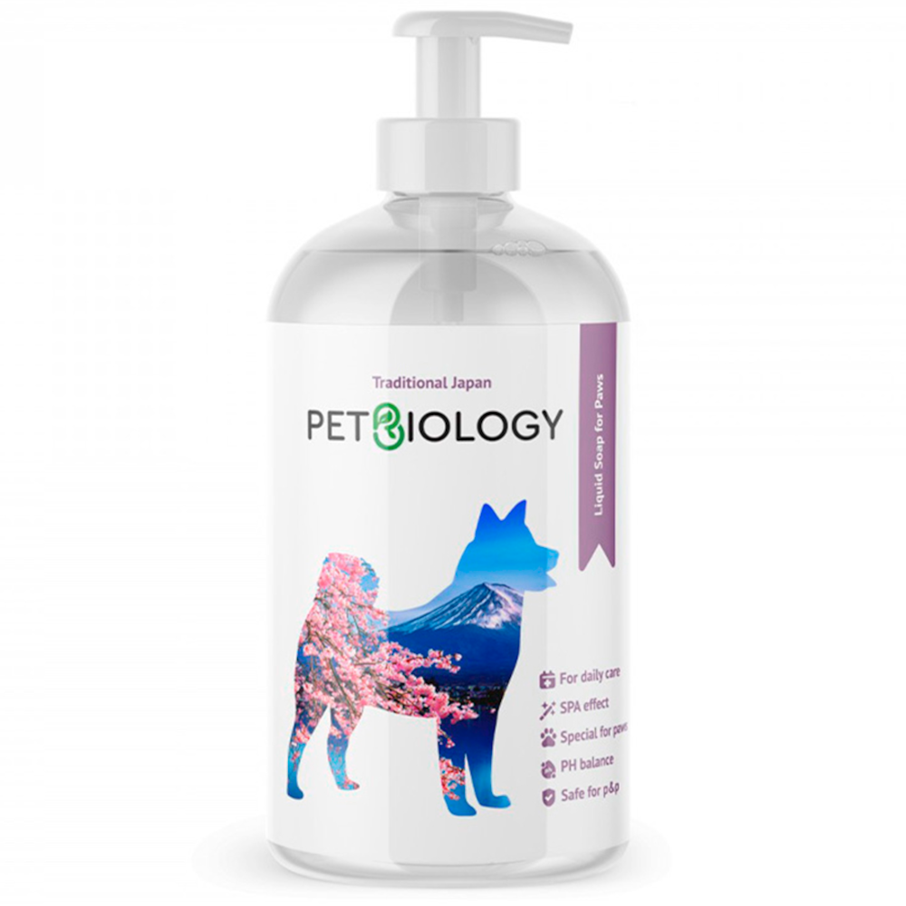 PetBiology Жидкое мыло с ароматом сакуры для мытья лап, 300 мл<