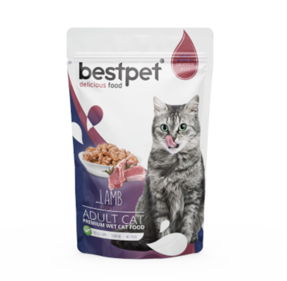 BestPet консервы для кошек, ягненок в желе, пауч, 85 г<