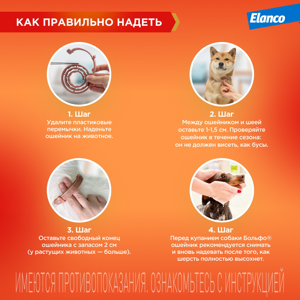 Bolfo (Больфо) ошейник инсектоакарицидный для кошек и собак, 38 см