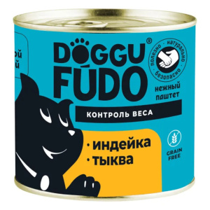 DOGGUFUDO консервированный корм для собак Контроль веса, паштет из индейки с тыквой, 240 г