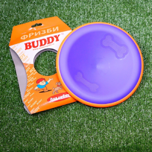 Buddy игрушка для собак "Тарелка летающая", двухцветная, 23 см