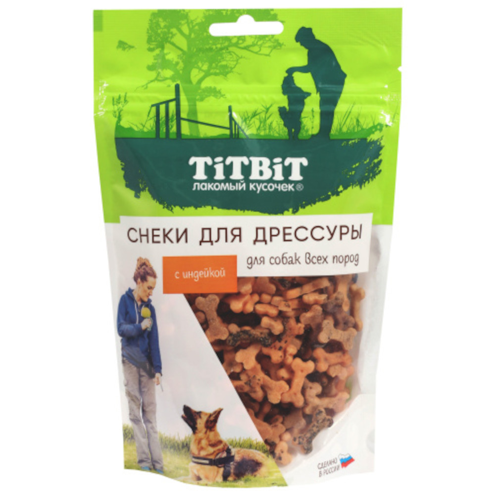 TitBit Лакомство для собак Снеки для дрессуры с индейкой, 100 г<