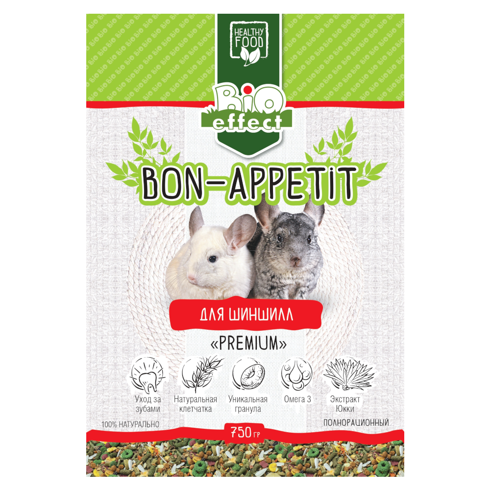Bio Effect Bon Appetit Premium корм для шиншилл, 750 г<