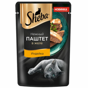 Sheba консервы для кошек, паштет с индейкой, 75 г