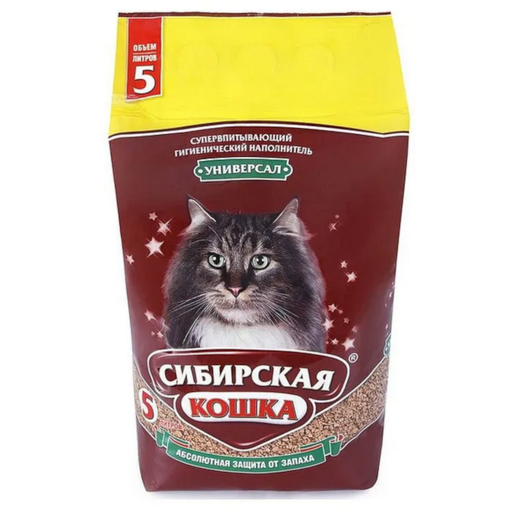 Наполнитель Сибирская кошка "Универсал" впитывающий, 5 л<
