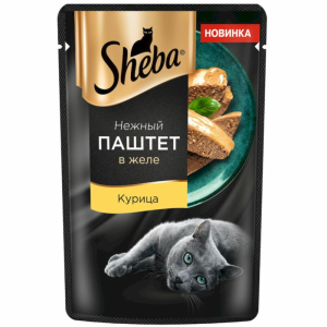 Sheba консервы для кошек, паштет с курицей, 75 г