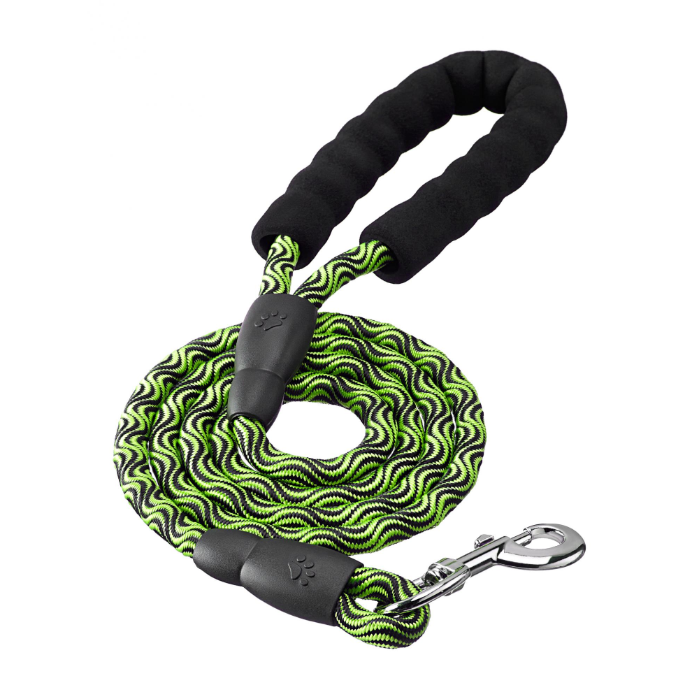 Pet-it Поводок особо прочный веревочный с мягкой ручкой 1,2х152 см нейлон зеленый