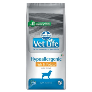 Farmina VL диета для взрослых собак всех пород при пищевой аллергии, рыба с картофелем, Hypoallergenic Fish&Potato Canine, 2 кг