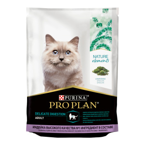 Pro Plan Nature Elements сухой корм для кошек с чувствительным пищеварением, индейка, 200 г