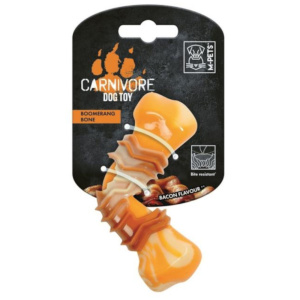 MPets игрушка для собак "Кость бумеранг со вкусом бекона" 15,5 см