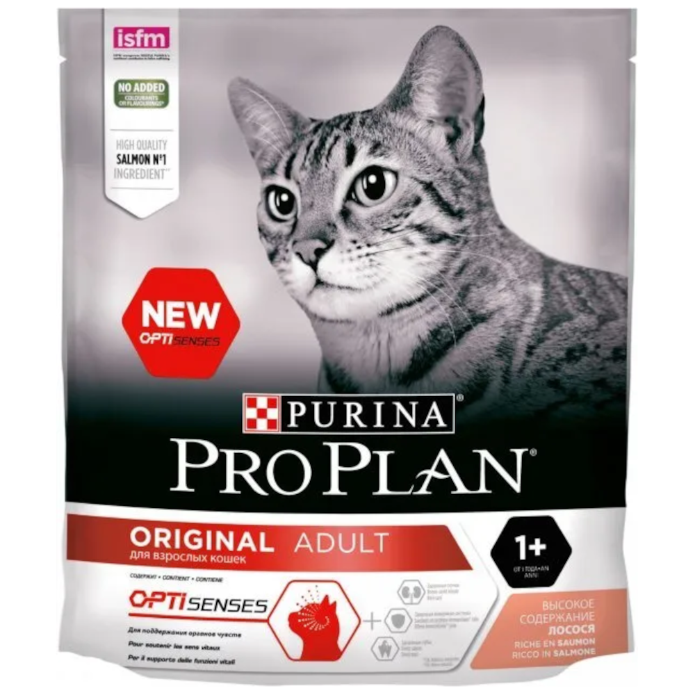 Pro Plan сухой корм для взрослых кошек, лосось с рисом, 400 г<