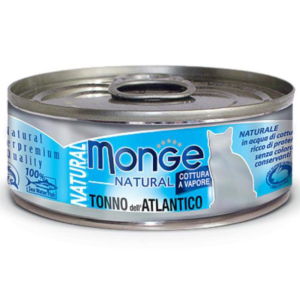 Monge Cat консервы для взрослых кошек, атлантический тунец, Natural, 80 г