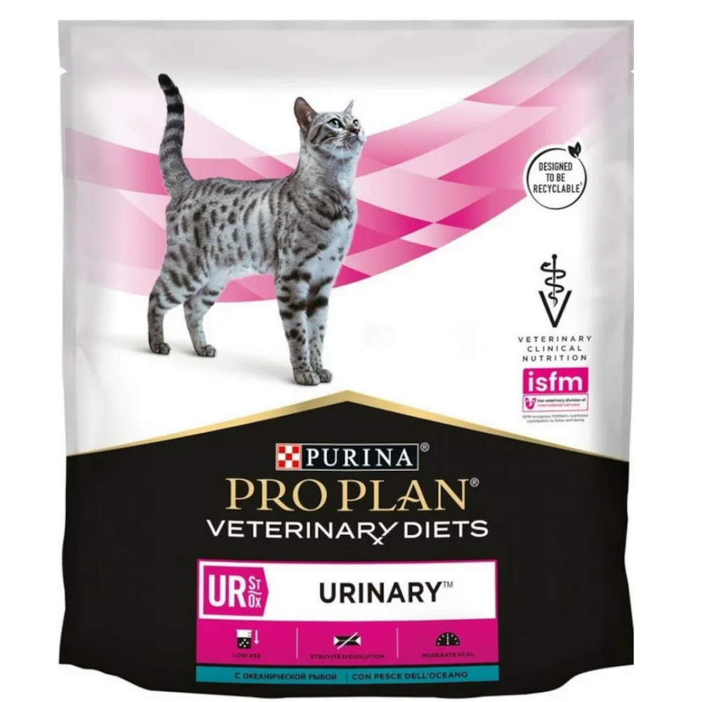Pro Plan ветеринарная диета для кошек при заболевании мочевыводящих путей, рыба, Urinary, 350 г<