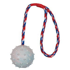 Trixie игрушка для собак "Мяч на веревке", каучук, 30 см