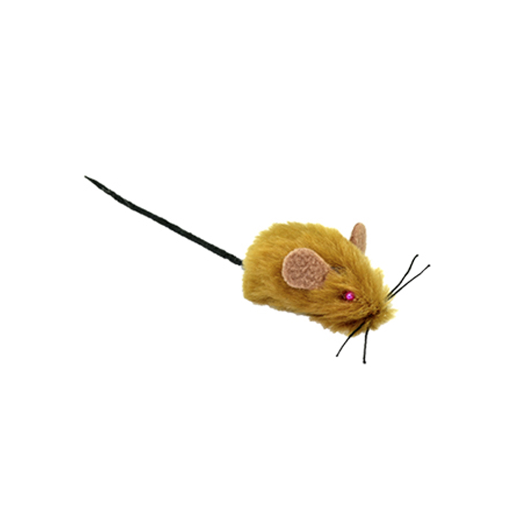Зооник Игрушка для кошек "Мышь меховая", 4,5 см<