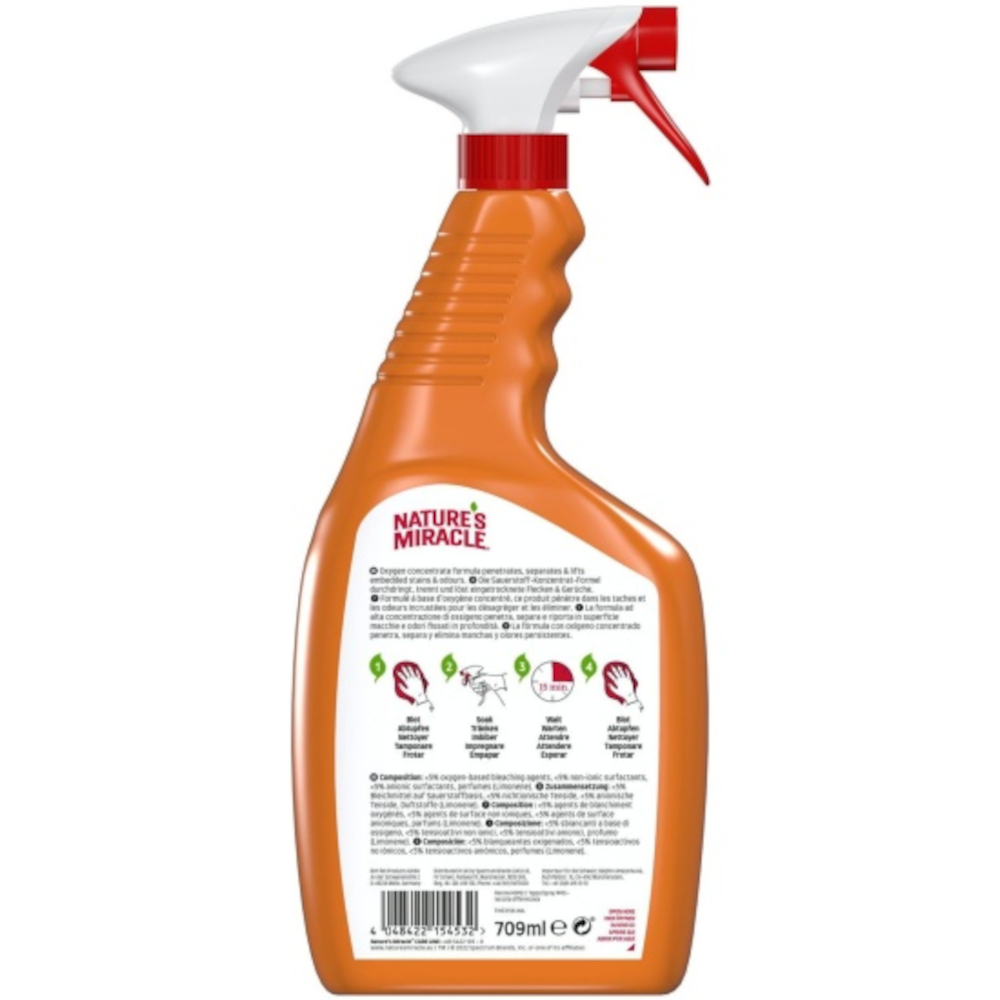 8 in 1 Nature`s Miracle NM154532 Orange Oxy уничтожитель пятен и запаха для кошек, 709 мл