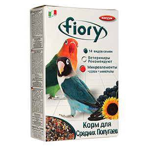 Fiory Корм для средних попугаев, 800 г