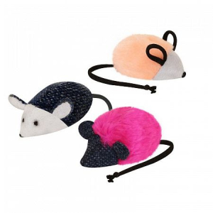 Zooexpress игрушка для кошек "Мышь с кошачьей мятой", мех, текстиль, 5 см