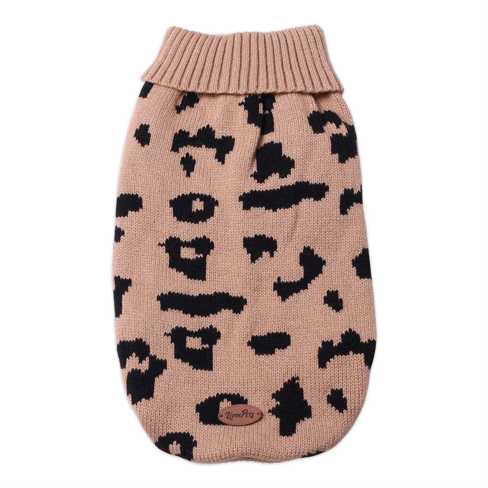 Lion свитер для собак, рисунок леопард, LMK-H137, XS, 20 см<