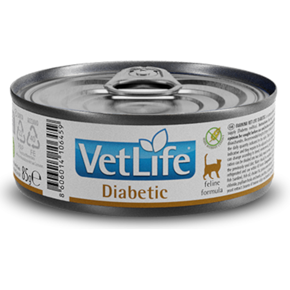 Farmina VL консервы для кошек (паштет) при сахарном диабете, диабетик, 85 г<