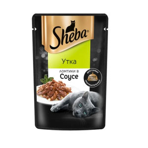 Sheba консервы для кошек, пауч, утка ломтики в соусе, 75 г