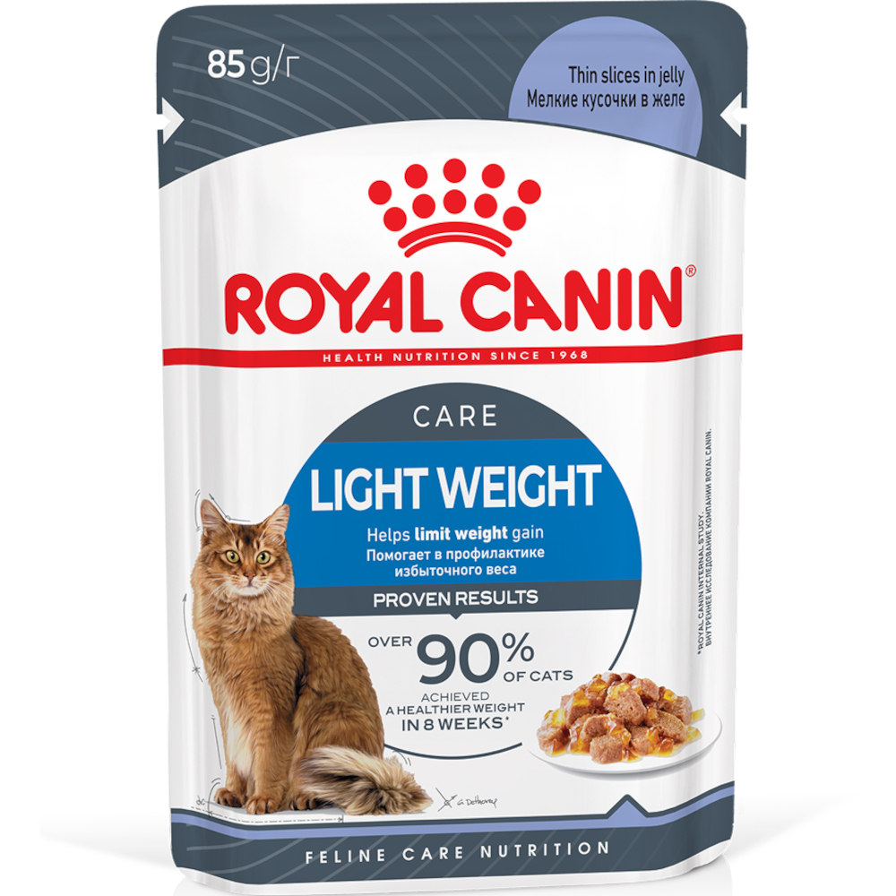 Royal Canin консервированный корм для взрослых кошек,  Лайт Вейт Кэа, желе, 85 г