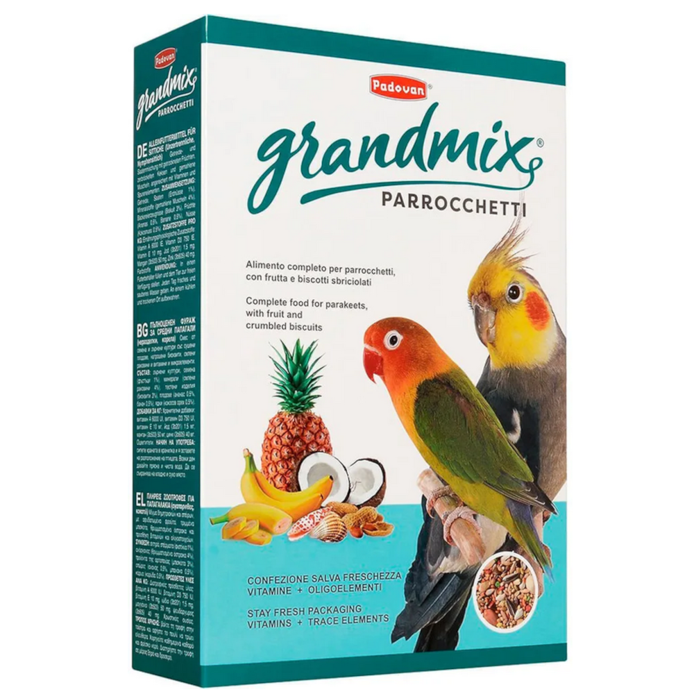 Padovan Grandmix Parrocchetti Корм для средних попугаев, 400 г<