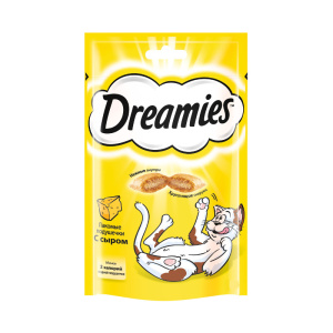 Dreamies лакомство для кошек, подушечки с сыром, 60 г