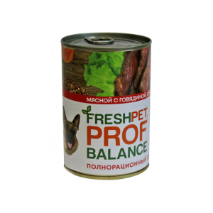 Freshpet Prof Balans консервы для собак, говядина с сердцем и гречкой, 850 г