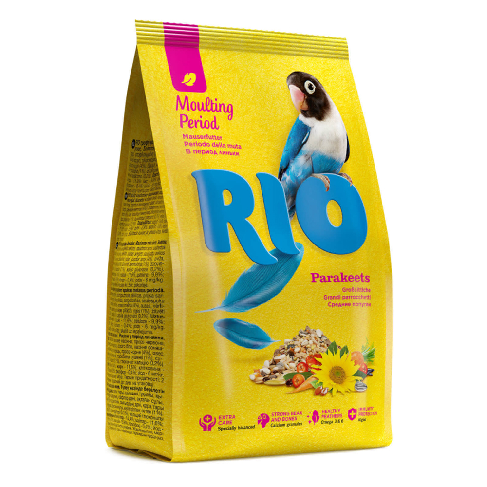 RIO корм для средних попугаев в период линьки, 500 г<